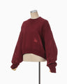 Floral Motif Embroidered Sweatshirts - bordeaux