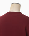 Floral Motif Embroidered Sweatshirts - bordeaux