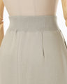 Floral Motif Embroidered Sweater Skirt - beige