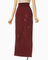 Floral Motif Embroidered Sweater Skirt - bordeaux