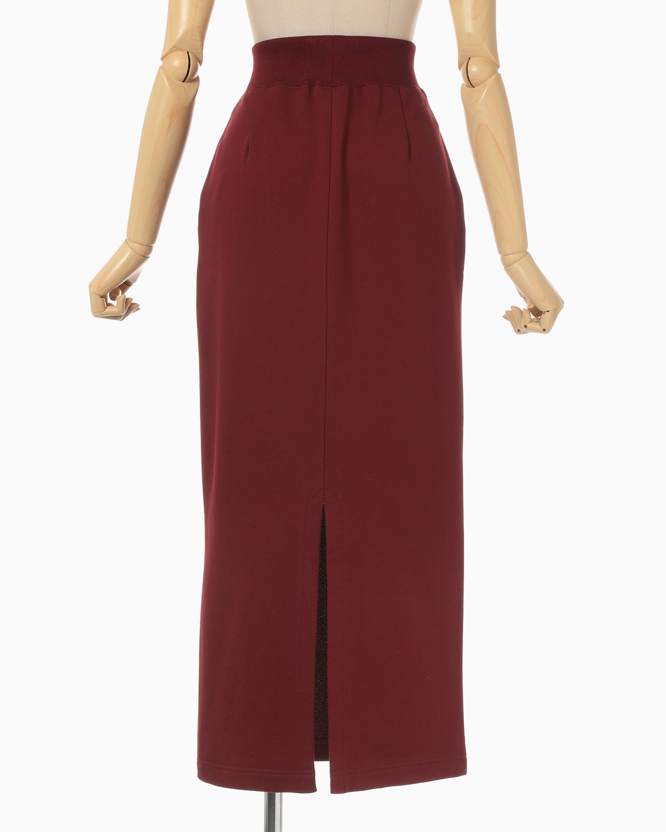 Floral Motif Embroidered Sweater Skirt - bordeaux