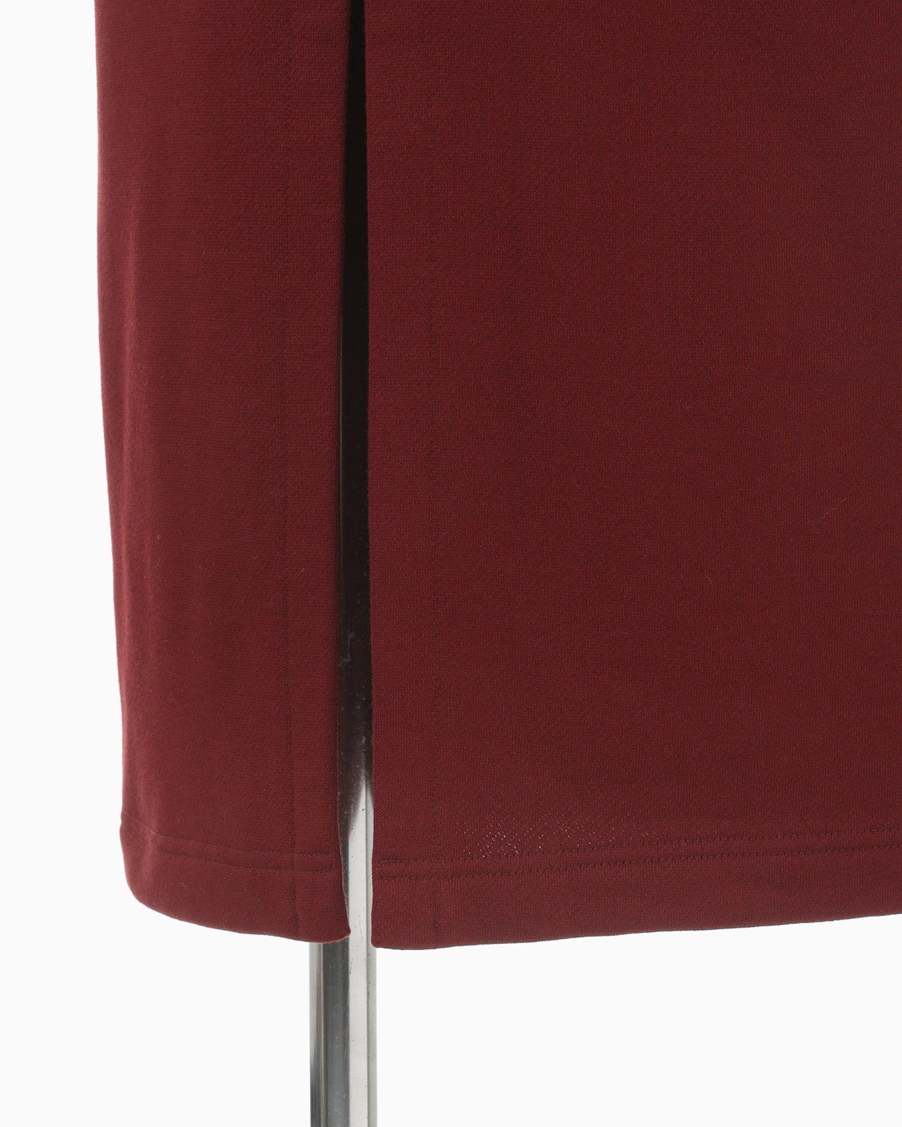 Floral Motif Embroidered Sweater Skirt - bordeaux