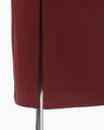 Floral Motif Embroidered Sweater Skirt - bordeaux
