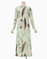 Marble Print Jersey Dress - green