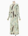 Marble Print Jersey Dress - green