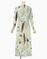 Marble Print Jersey Dress - green