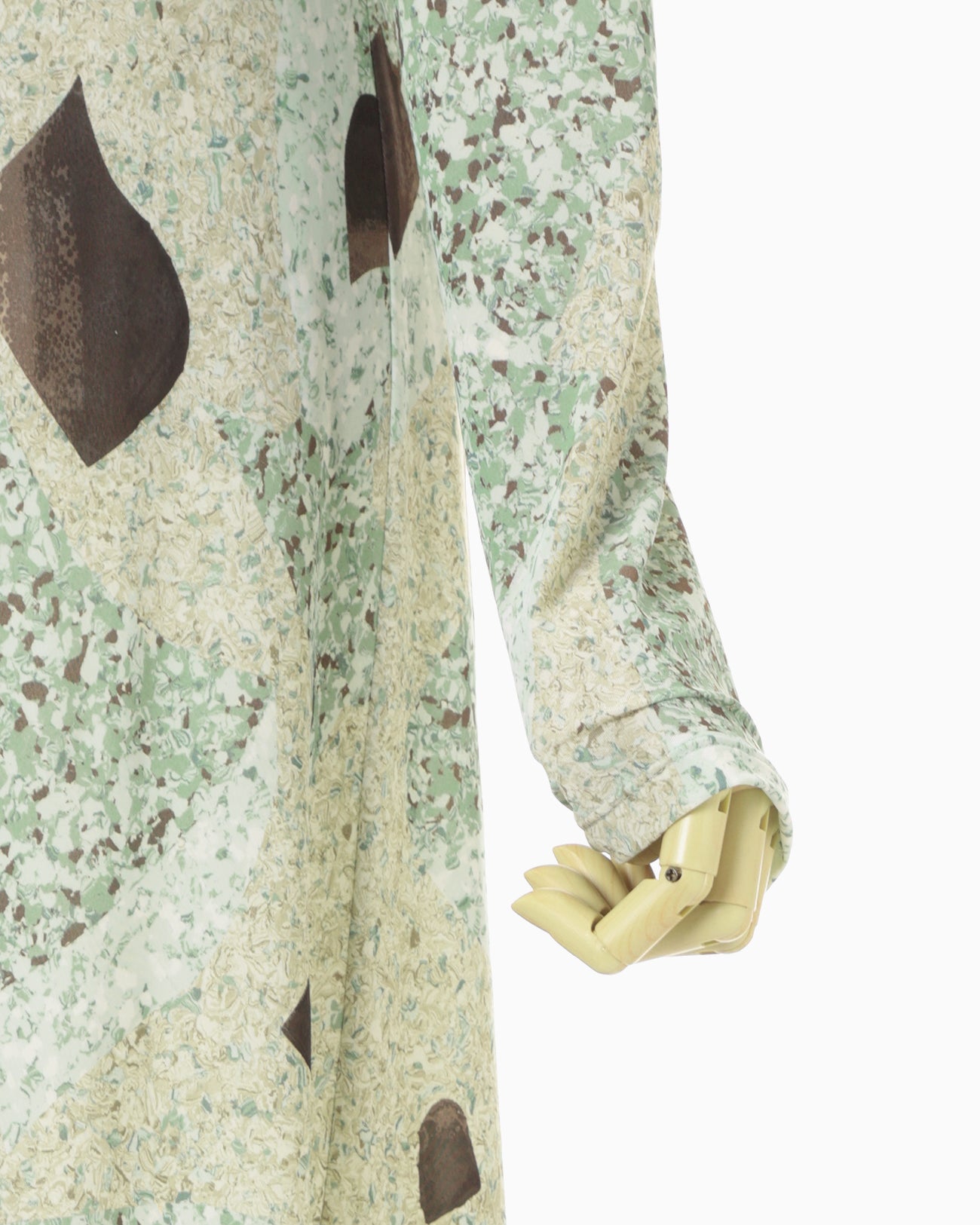 Marble Print Jersey Dress - green