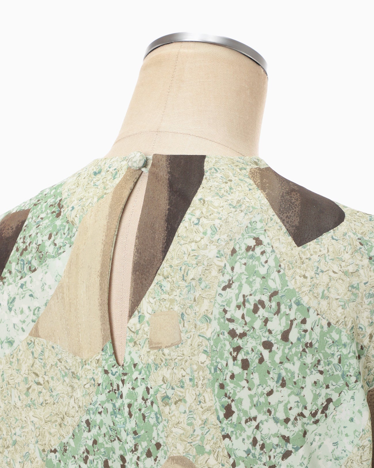 Marble Print Jersey Dress - green