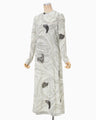 Marble Print Jersey Dress - grey