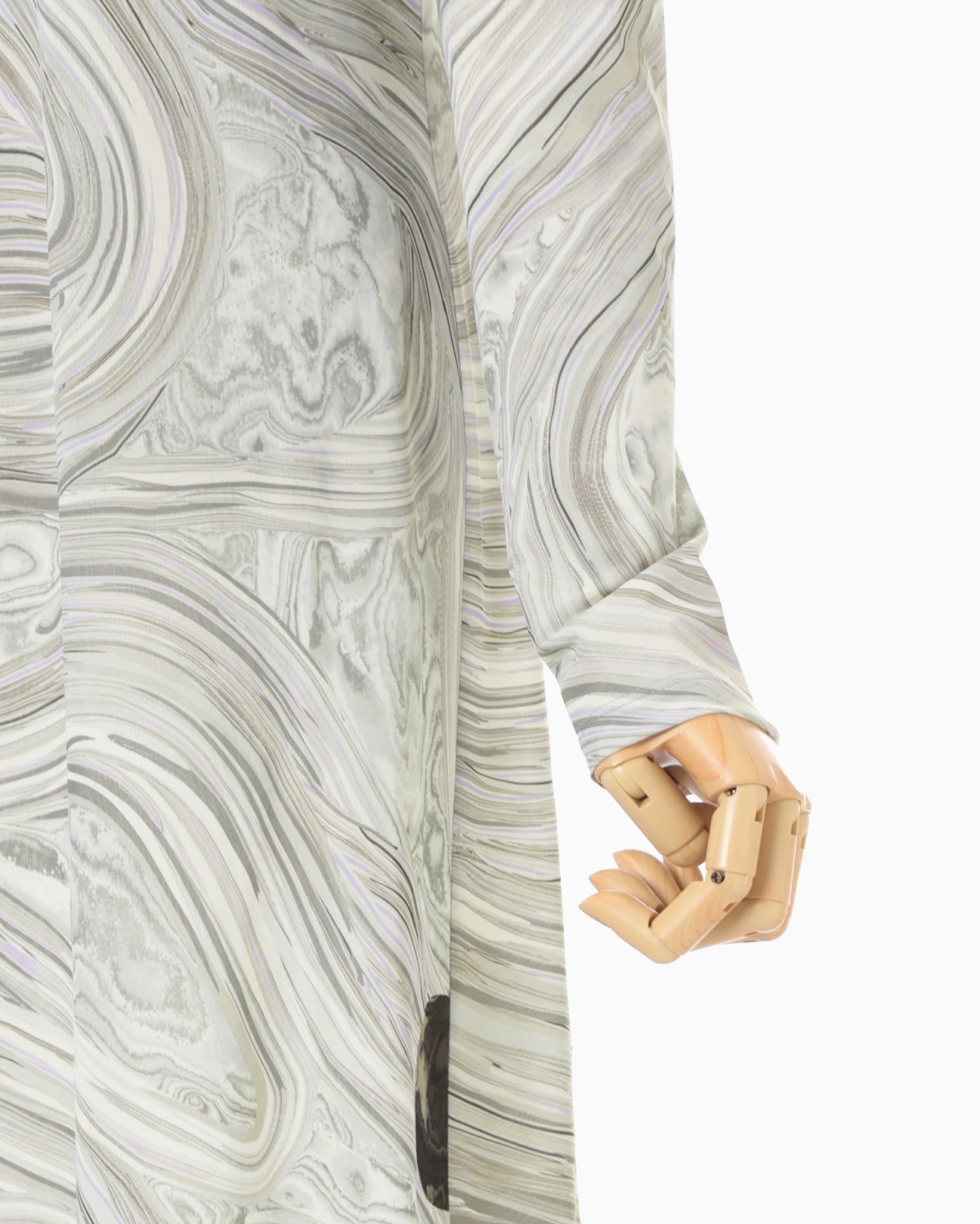 Marble Print Jersey Dress - grey