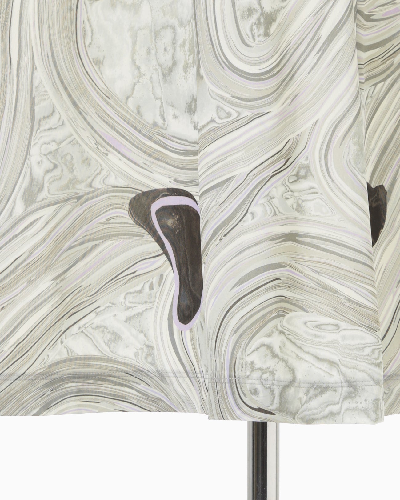 Marble Print Jersey Dress - grey