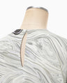 Marble Print Jersey Dress - grey