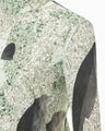 Marble Print Jersey High Neck Top - green