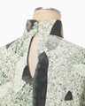 Marble Print Jersey High Neck Top - green