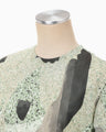 Marble Print Jersey Short Sleeve Top - green