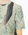 Marble Print Jersey Short Sleeve Top - green