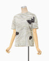 Marble Print Jersey Short Sleeve Top - grey