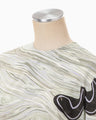 Marble Print Jersey Short Sleeve Top - grey