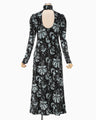 Velour Jersey High Neck Dress - black