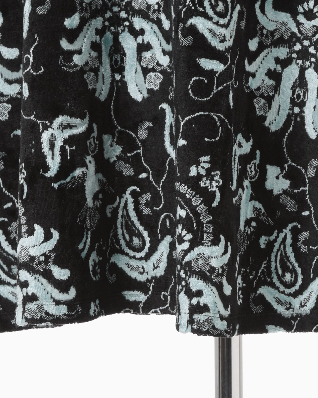 Velour Jersey High Neck Dress - black