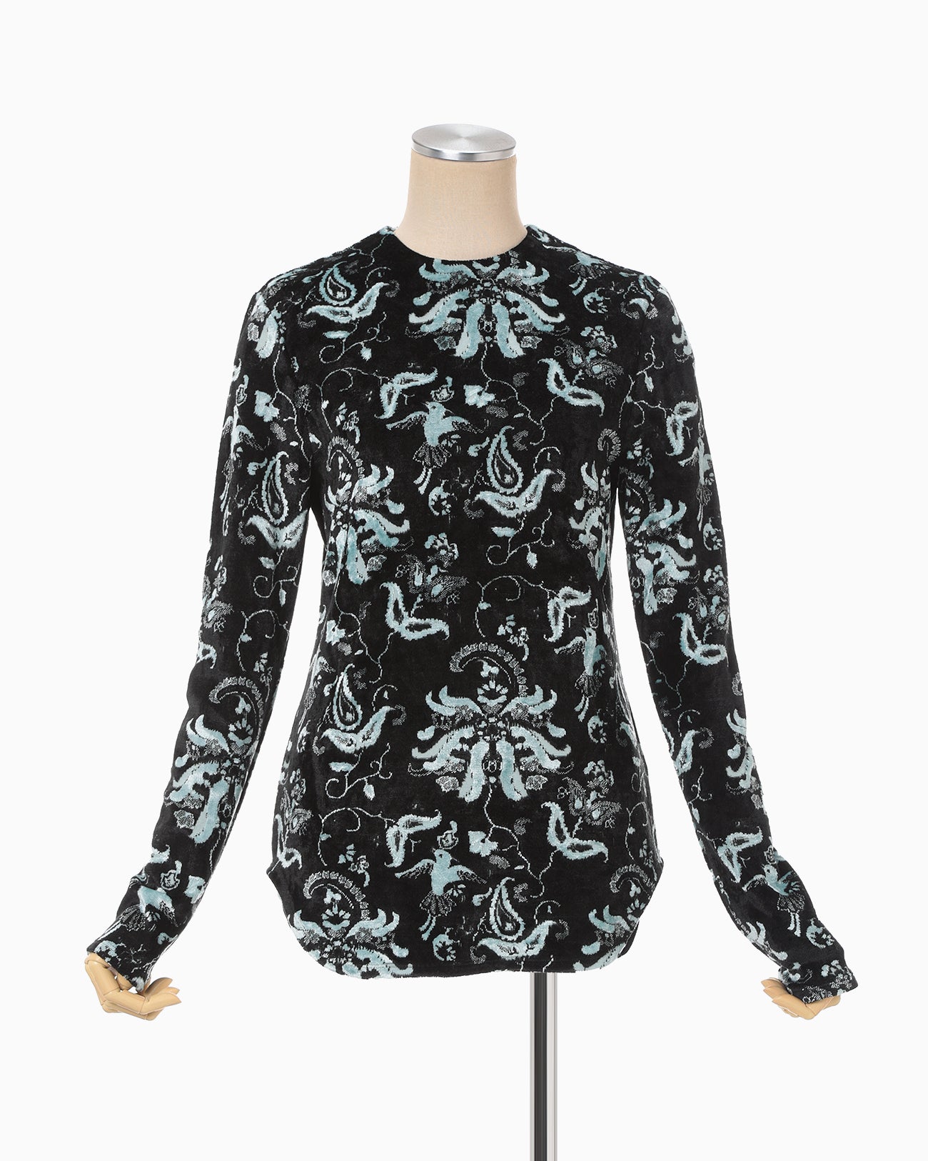 Velour Jersey Top - black