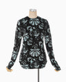 Velour Jersey Top - black