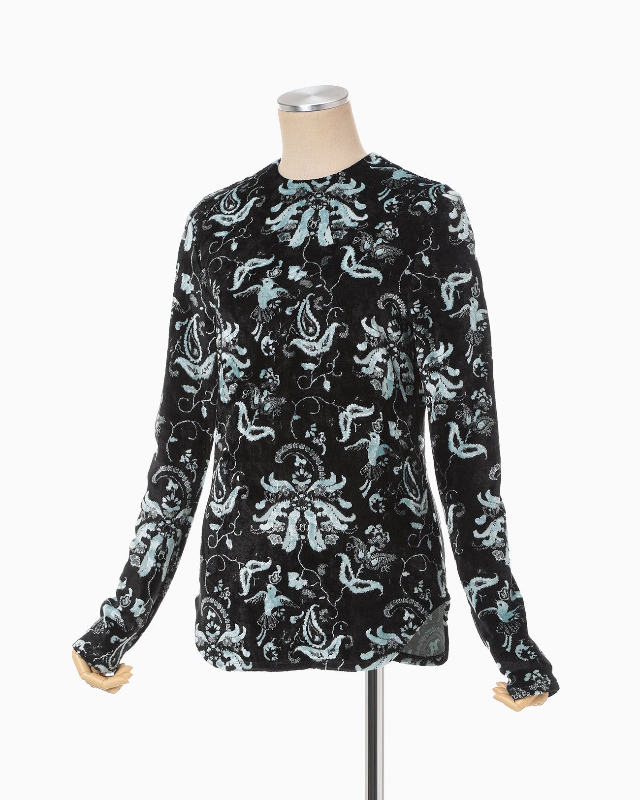 Velour Jersey Top - black