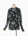 Velour Jersey Top - black