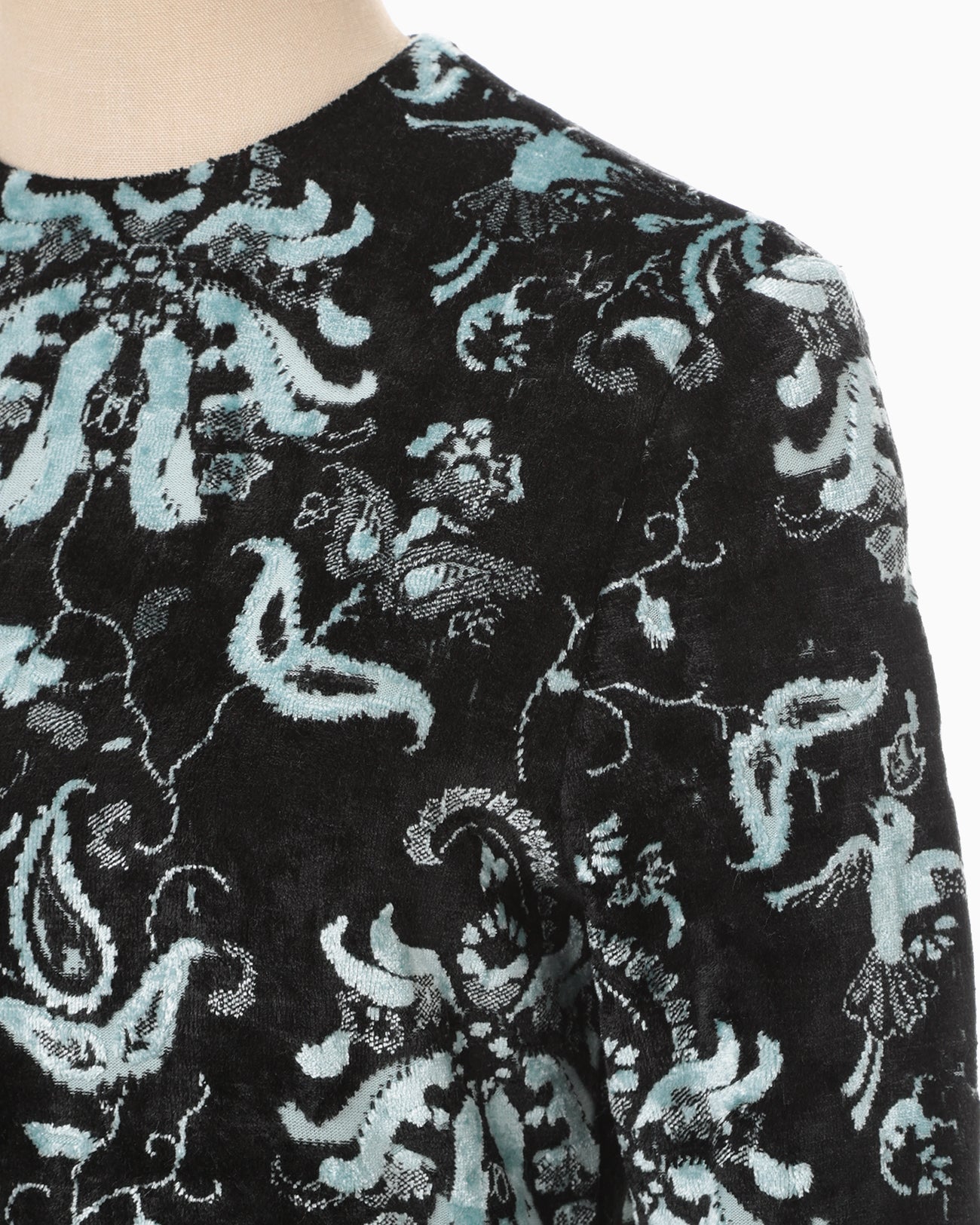 Velour Jersey Top - black