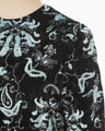 Velour Jersey Top - black