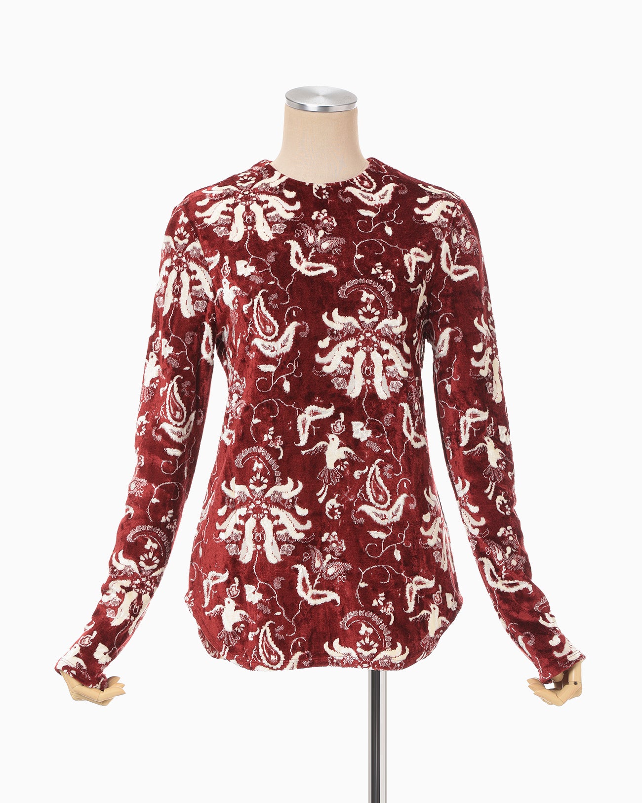Velour Jersey Top - red