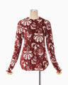 Velour Jersey Top - red