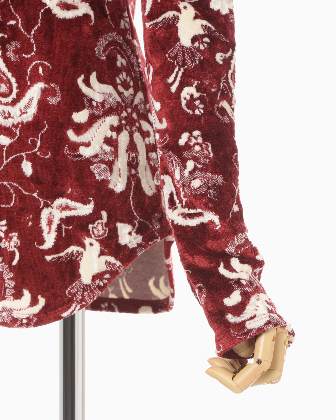 Velour Jersey Top - red