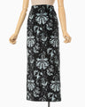 Velour Jersey I-Line Skirt - black