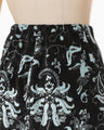 Velour Jersey I-Line Skirt - black