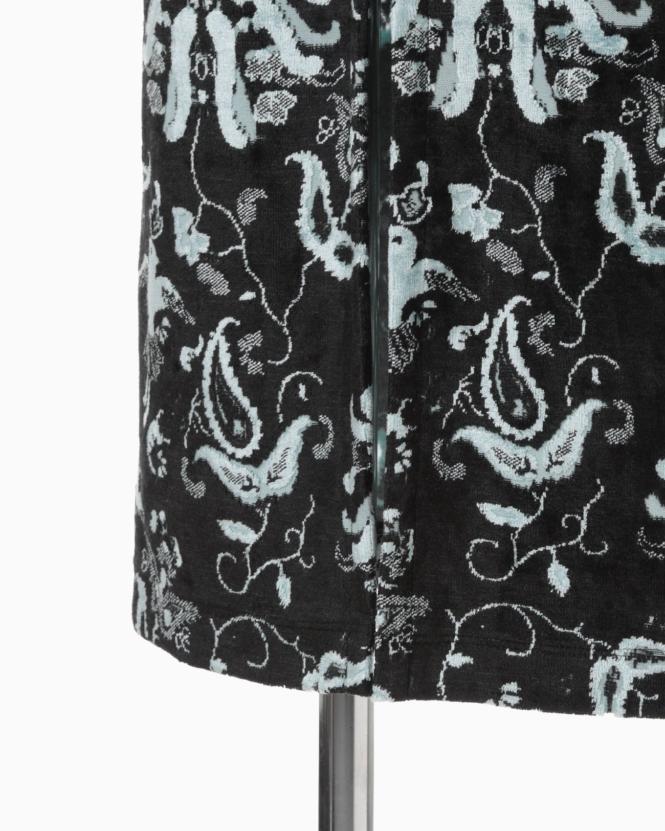 Velour Jersey I-Line Skirt - black