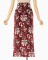 Velour Jersey I-Line Skirt - red