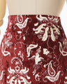 Velour Jersey I-Line Skirt - red