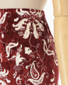 Velour Jersey I-Line Skirt - red