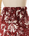 Velour Jersey I-Line Skirt - red