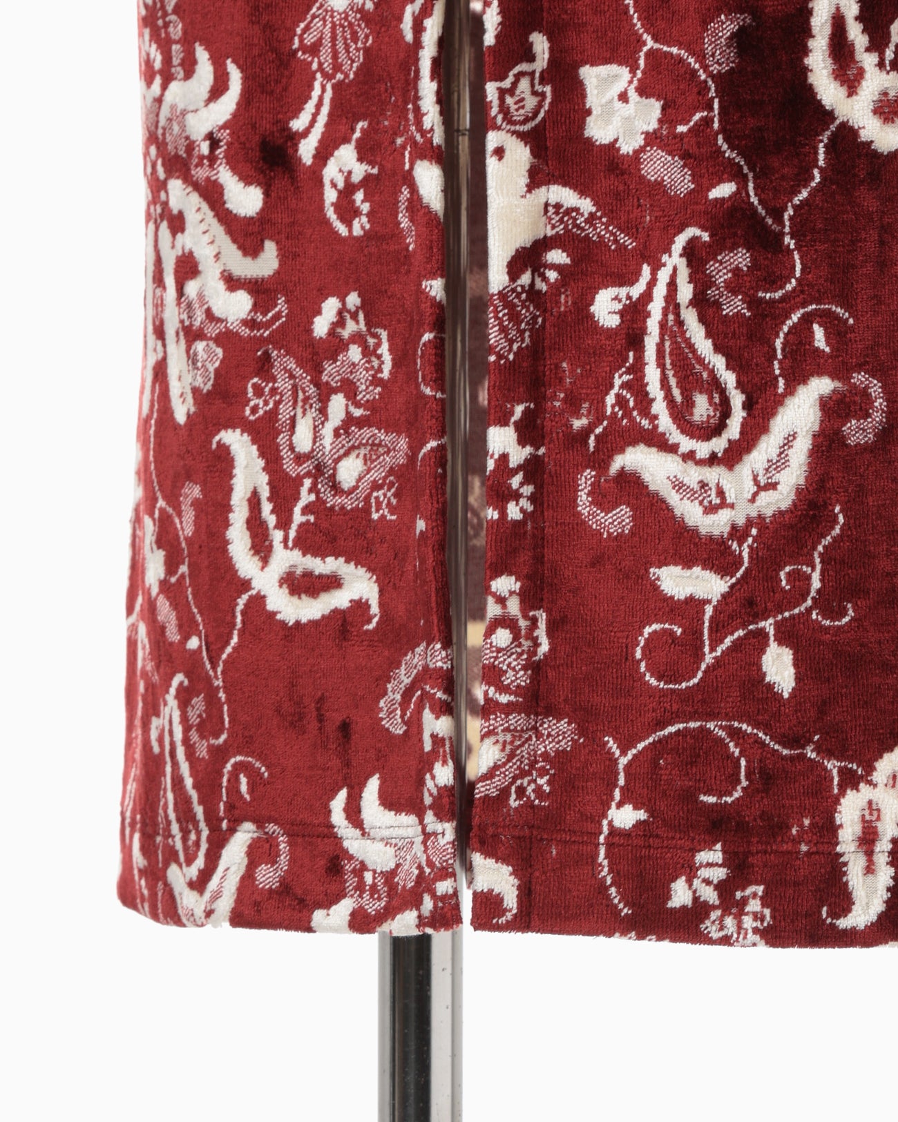 Velour Jersey I-Line Skirt - red