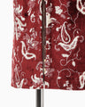 Velour Jersey I-Line Skirt - red