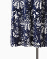 Velour Jersey High Neck Dress - navy