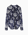 Velour Jersey Top - navy