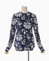 Velour Jersey Top - navy