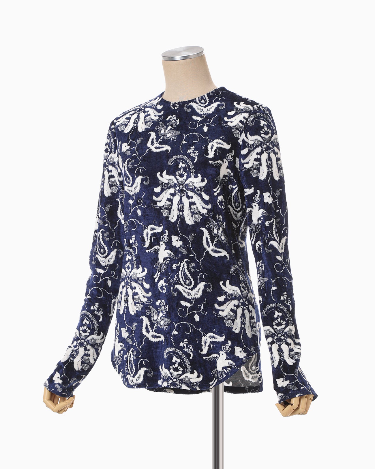 Velour Jersey Top - navy