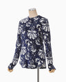 Velour Jersey Top - navy