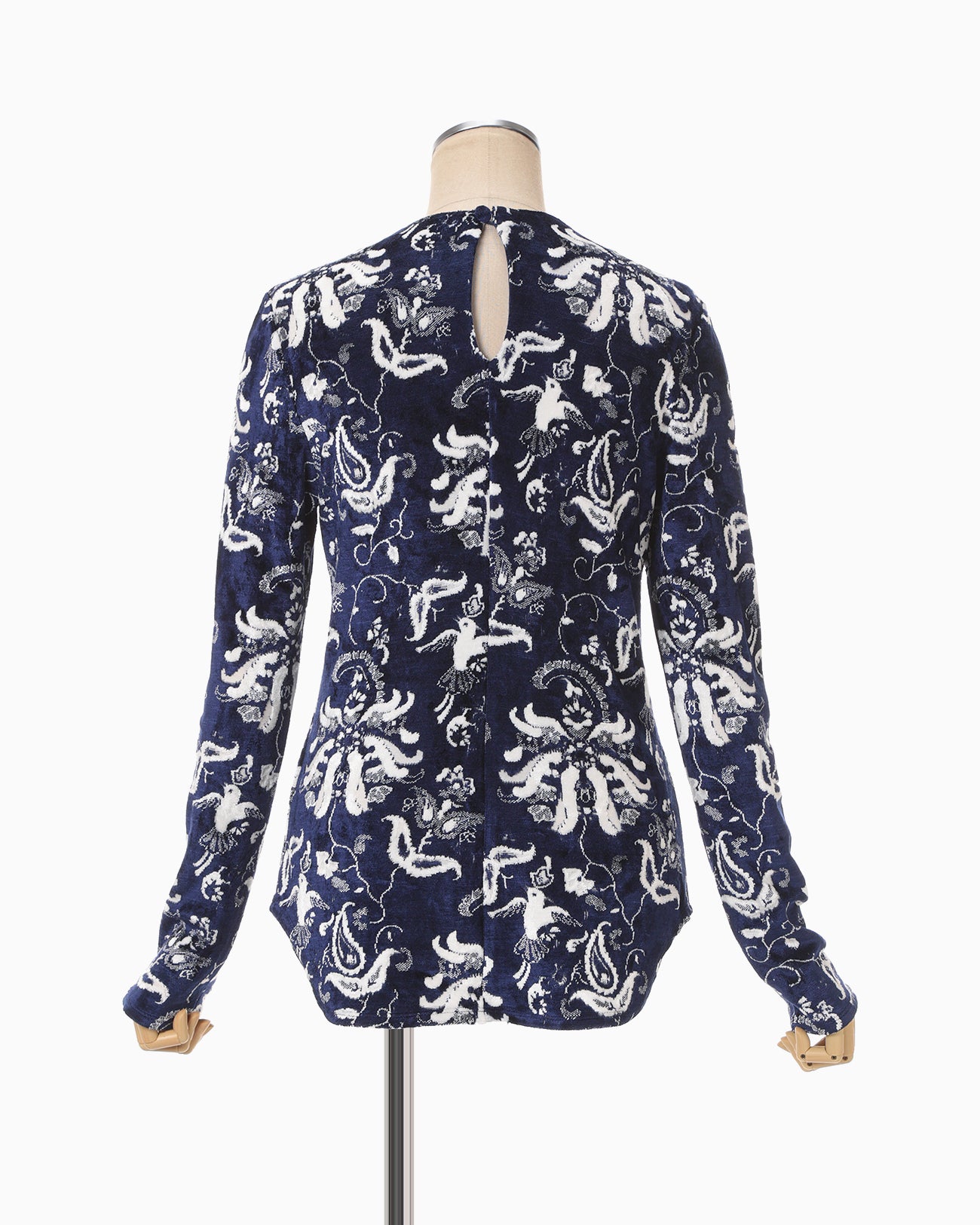 Velour Jersey Top - navy