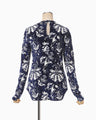 Velour Jersey Top - navy