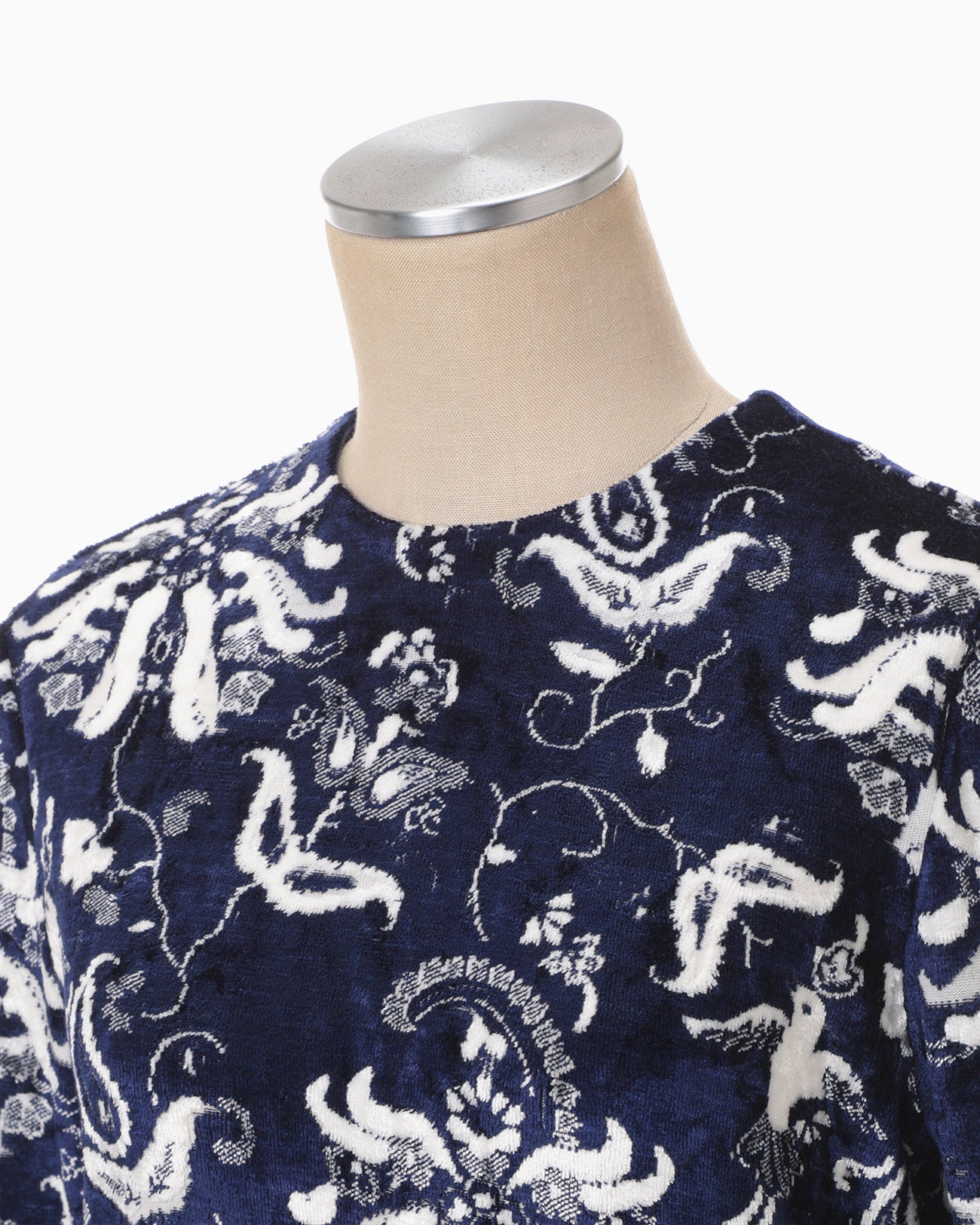 Velour Jersey Top - navy